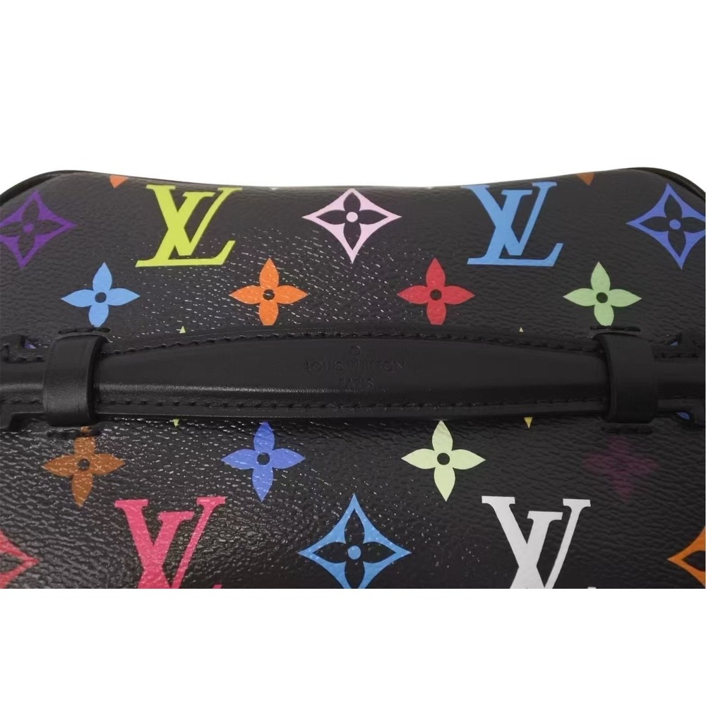 Louis Vuitton LV Monogram Multicolore Nice Murakami by Handbag Black TM Takashi - Picture 6 of 8